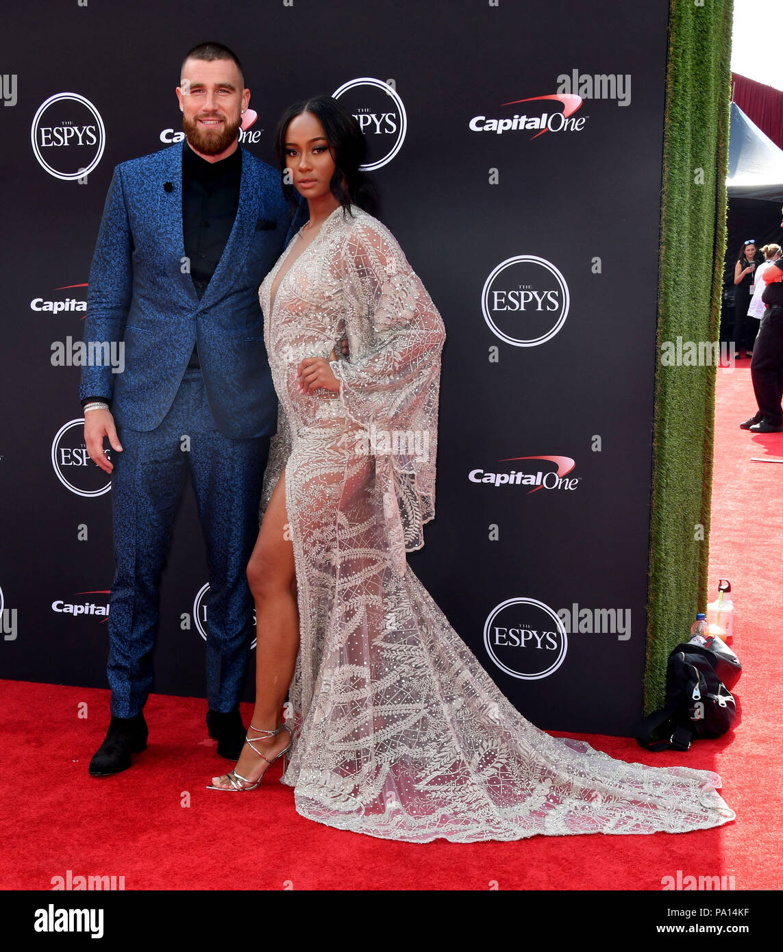 Los Angeles, CA, USA. 18th July, 2018. 18 July 2018 - Los Angeles,  California - Travis Kelce. The 2018 ESPYS held at the Microsoft Theater.  Photo Credit: Birdie Thompson/AdMedia Credit: Birdie Thompson/AdMedia/ZUMA