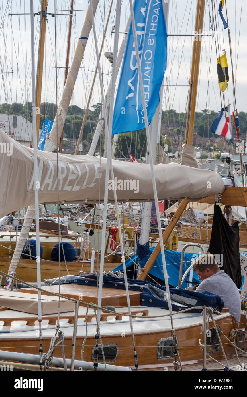 Classic wooden sailing boats hi res stock photography and images