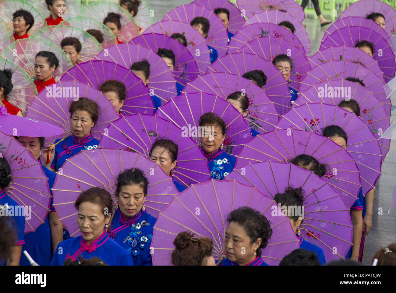 Jilin China th July 18 More Than 500 Women Wearing Cheongsams Attend The Rehearsal Of A Cheongsam Show In Northeast China S Jilin Province The Cheongsam Is A One Piece Chinese Dress For Women Jilin China th July 18 More Than 500 Women Wearing Cheongsams Attend The Rehearsal Of A Cheongsam Show In Northeast China S Jilin Province The Cheongsam Is A One Piece Chinese Dress For Women