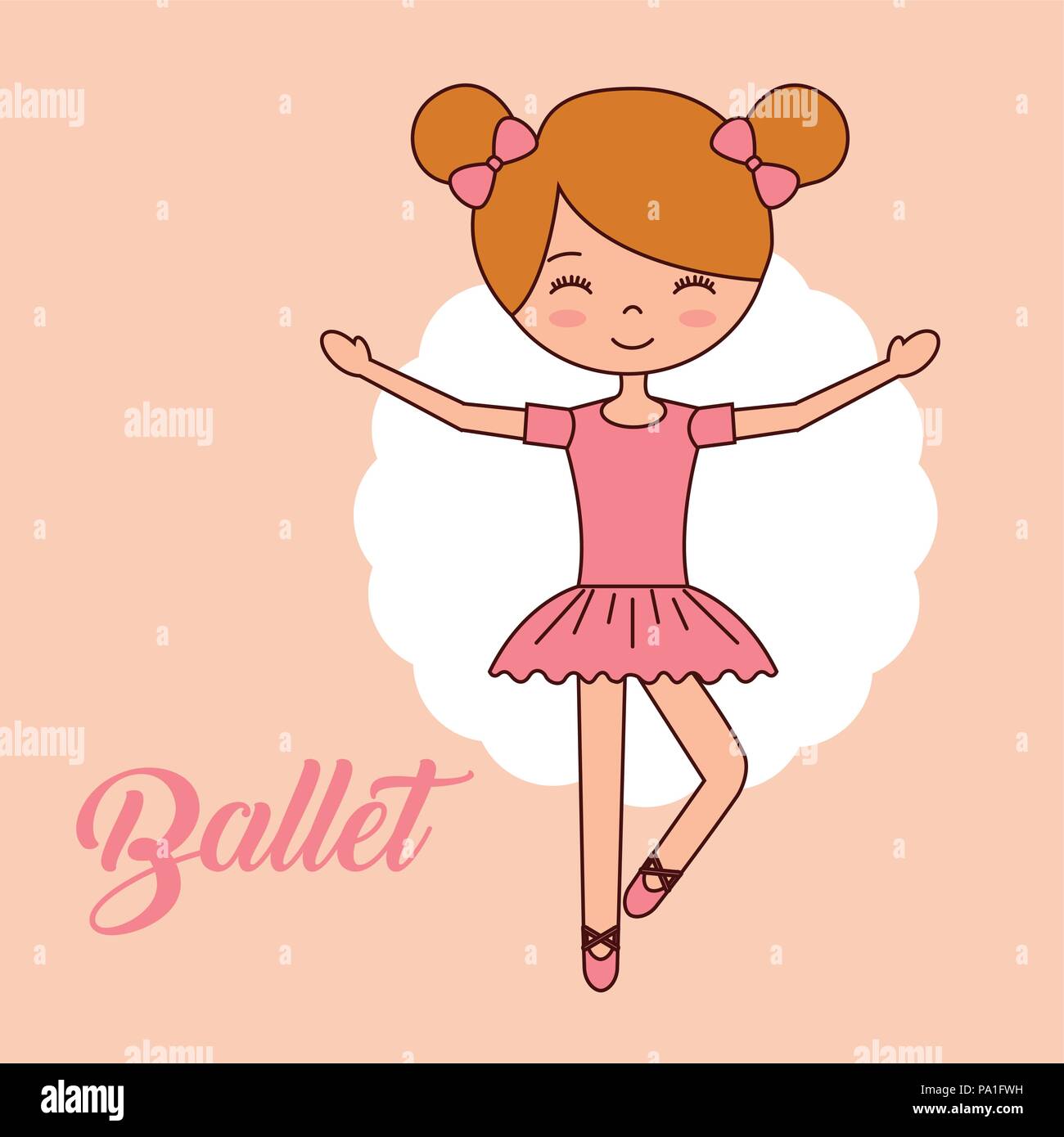 beautiful ballerinas ballet cartoon character Stock Vector Image & Art -  Alamy