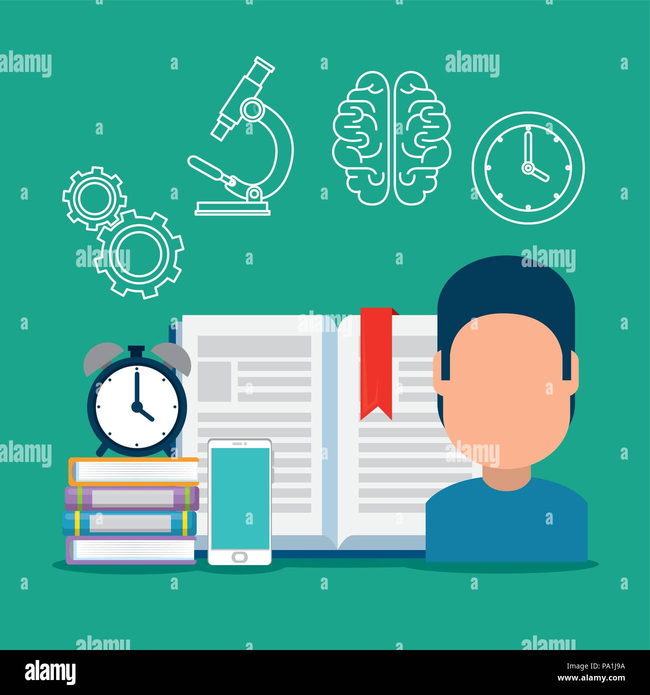 education learning set icons vector illustration design Stock Vector ...