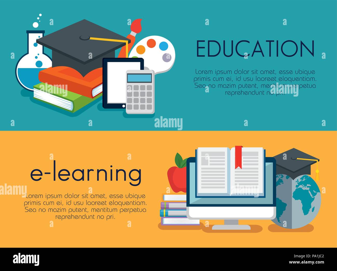 on line education set icons vector illustration design Stock Vector ...