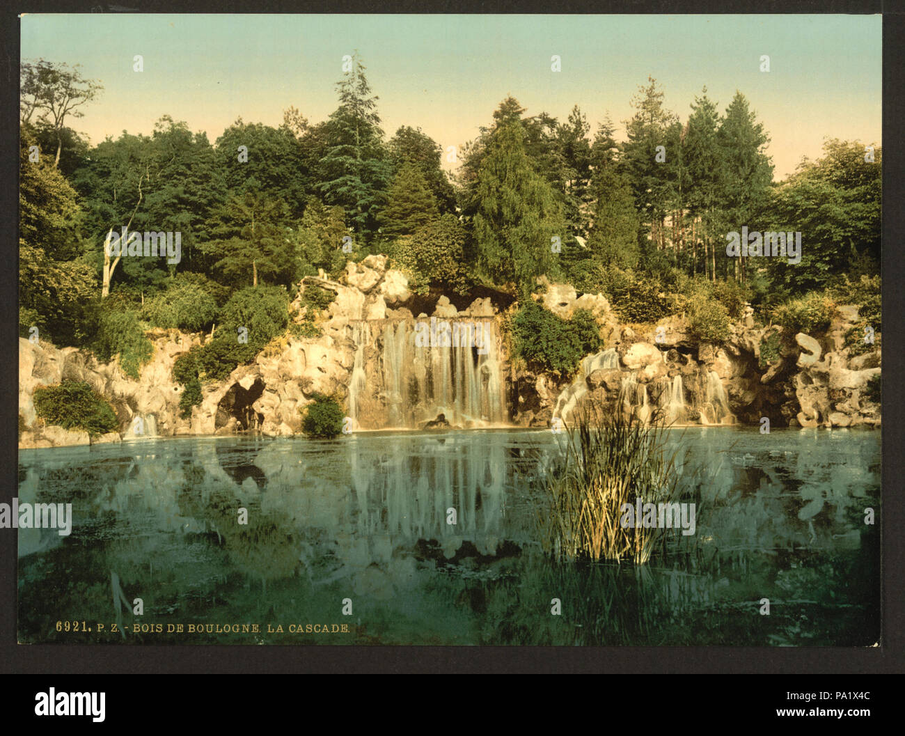 214 Bois du Boulougne (i.e., Boulogne), the cascade, Paris, France-LCCN2001698551 Stock Photo