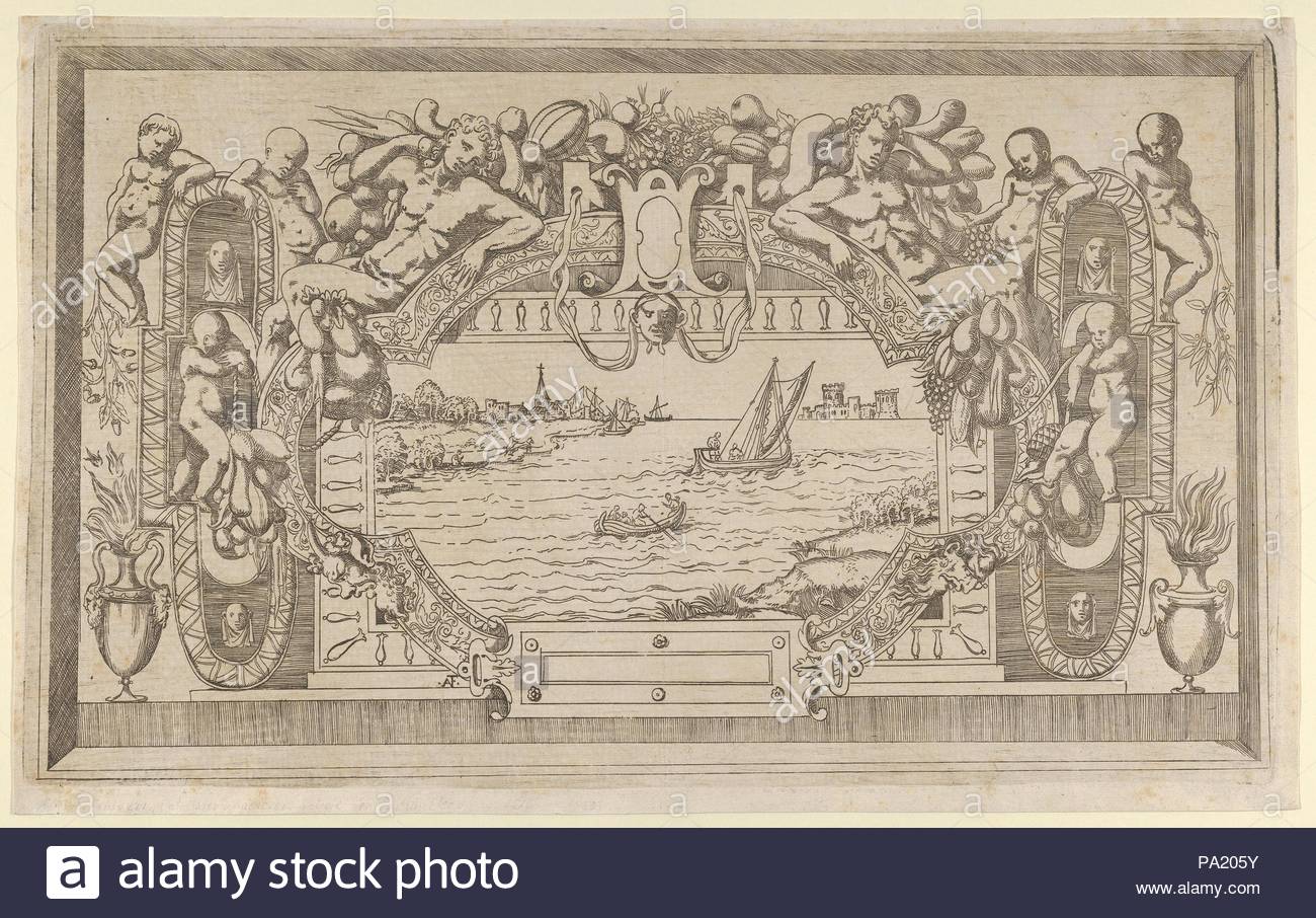 1543, Etching, Sheet: 10 1/16 x 16 1/4 in. (25.5 x 41.2 cm), Prints, Antonio Fantuzzi (Italian, active France, 1537–45), Style of Rosso Fiorentino (Italian, ...
