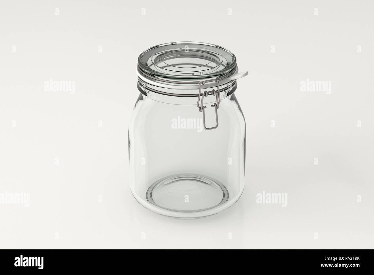 Download Empty Glass Jar With Clamp Lid Isolated On White Background With Clipping Path Around Jar 3d Illustration Stock Photo Alamy