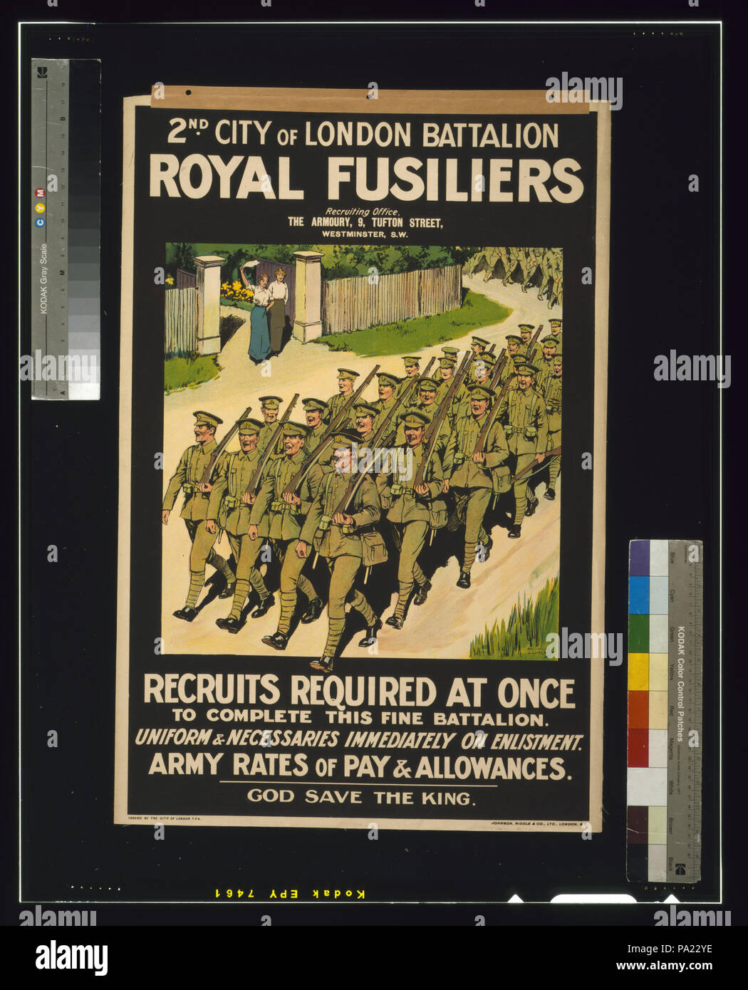 44 2nd City of London Battalion, Royal Fusiliers. Recruits required at once to complete this fine battalion LCCN2003668164 Stock Photo