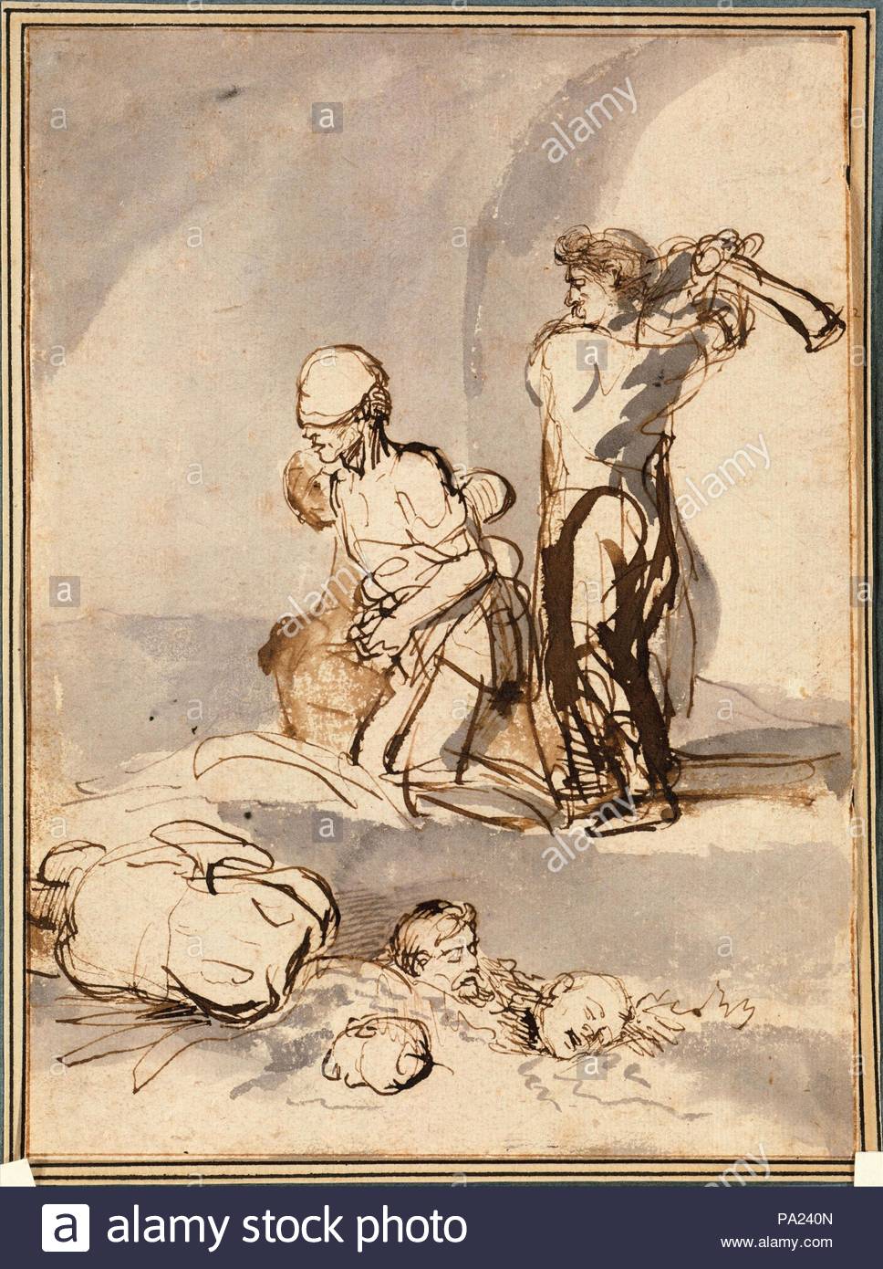 1640, Dutch, Pen and brown ink with brush and brown and gray wash., 7 1/8 x 5 1/4 in. (18.1 x 13.3 cm), Drawings, School of Rembrandt van Rijn (Dutch, ...