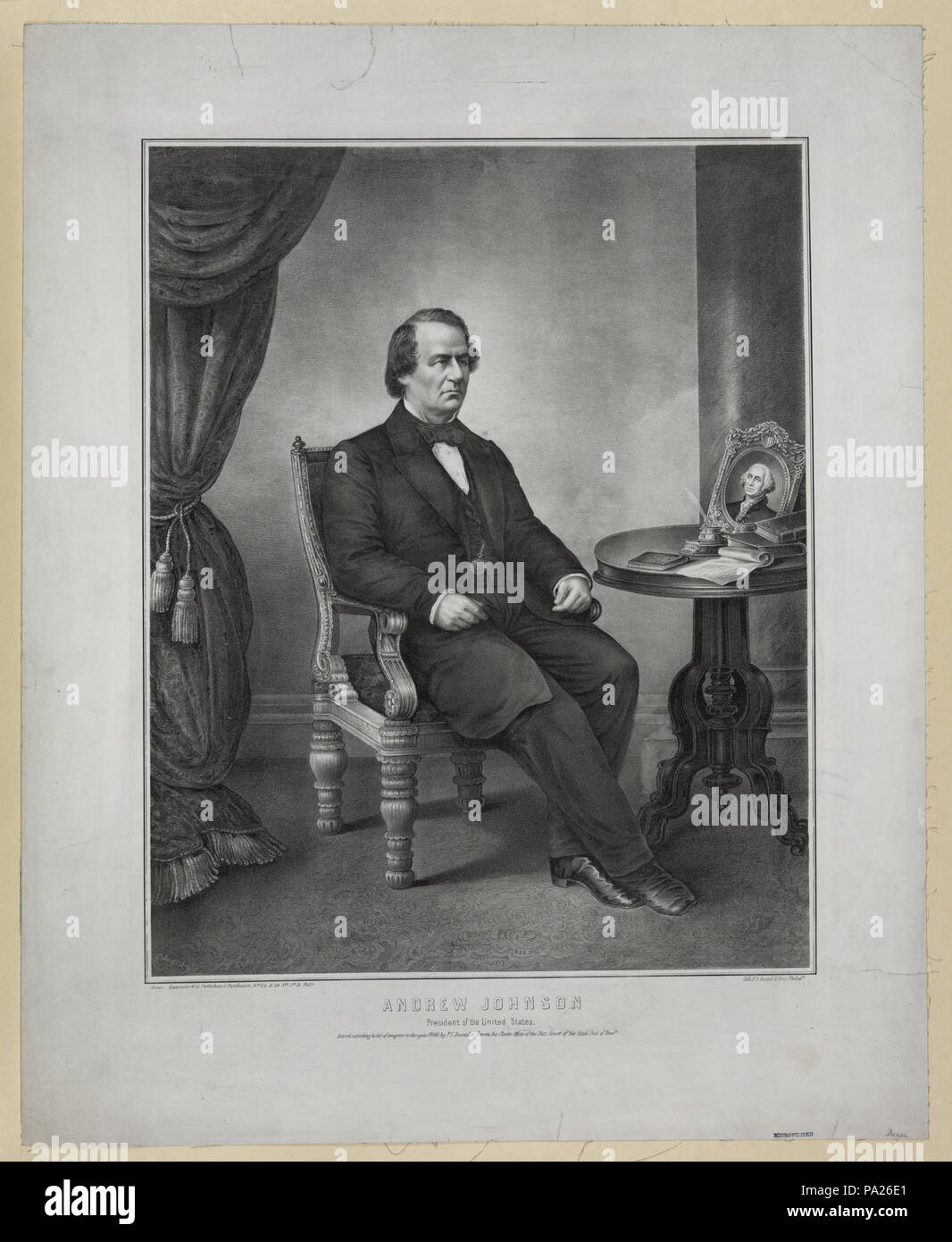 17th president of the united states of america hi-res stock photography ...