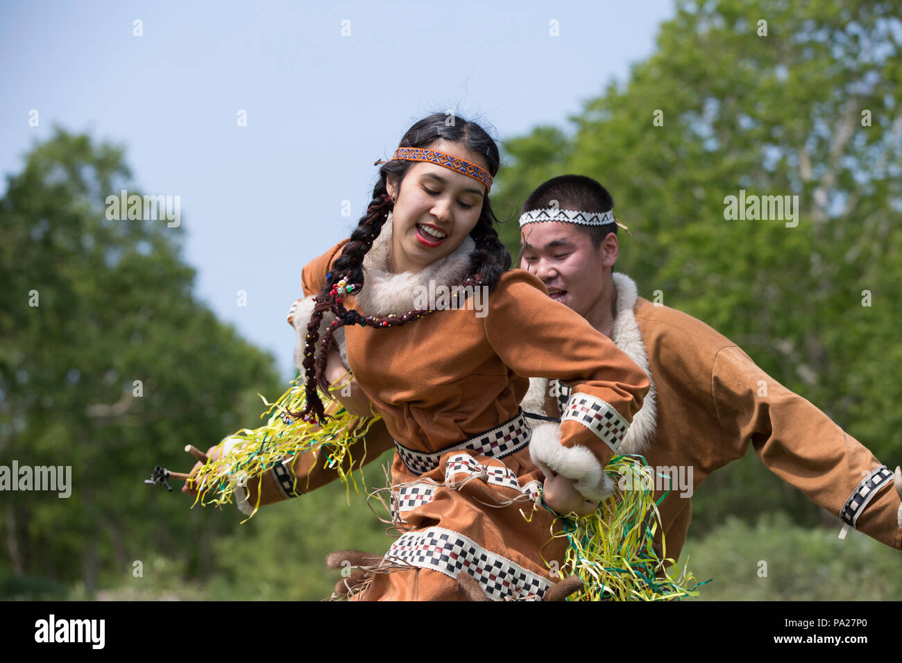 Cultural Performance at Petropavlovsk-Kamchatskiy, Kamchatka Stock Photo