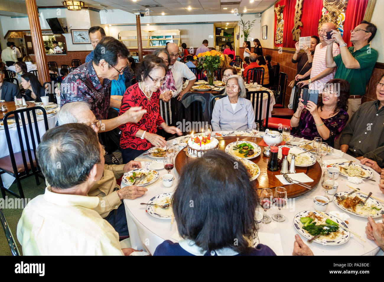 Orlando Florida,Chinatown,Lam's Garden Chinese,restaurant restaurants food dining eating out cafe cafes bistro,dim sum,ethnic,dining,large family,lazy Stock Photo