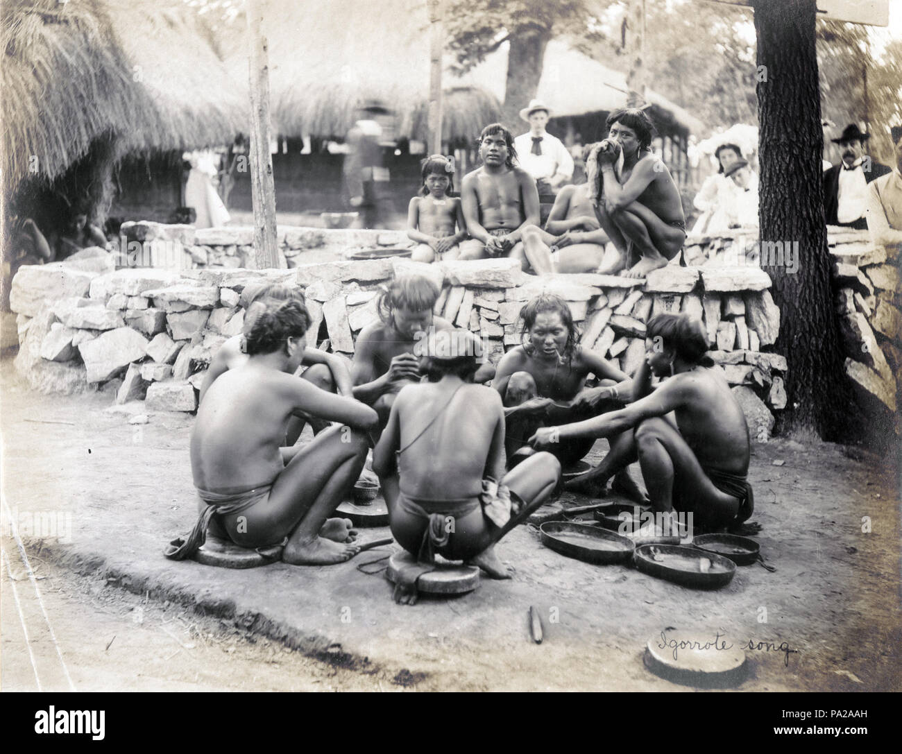 3 &quot;Igorrote Song.&quot; (Philippine Reservation in the Department of Anthropology at the 1904 World's Fair) Stock Photo