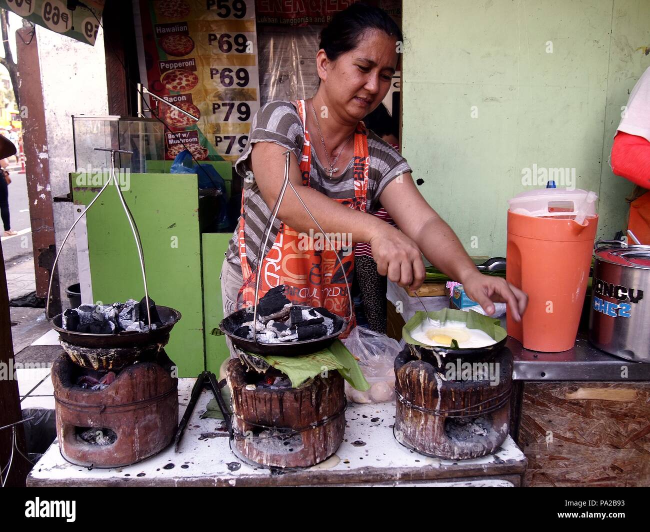 ANTIPOLO, RIZAL, PHILIPPINES - OCTOBER 21, 2015: Street food vendor