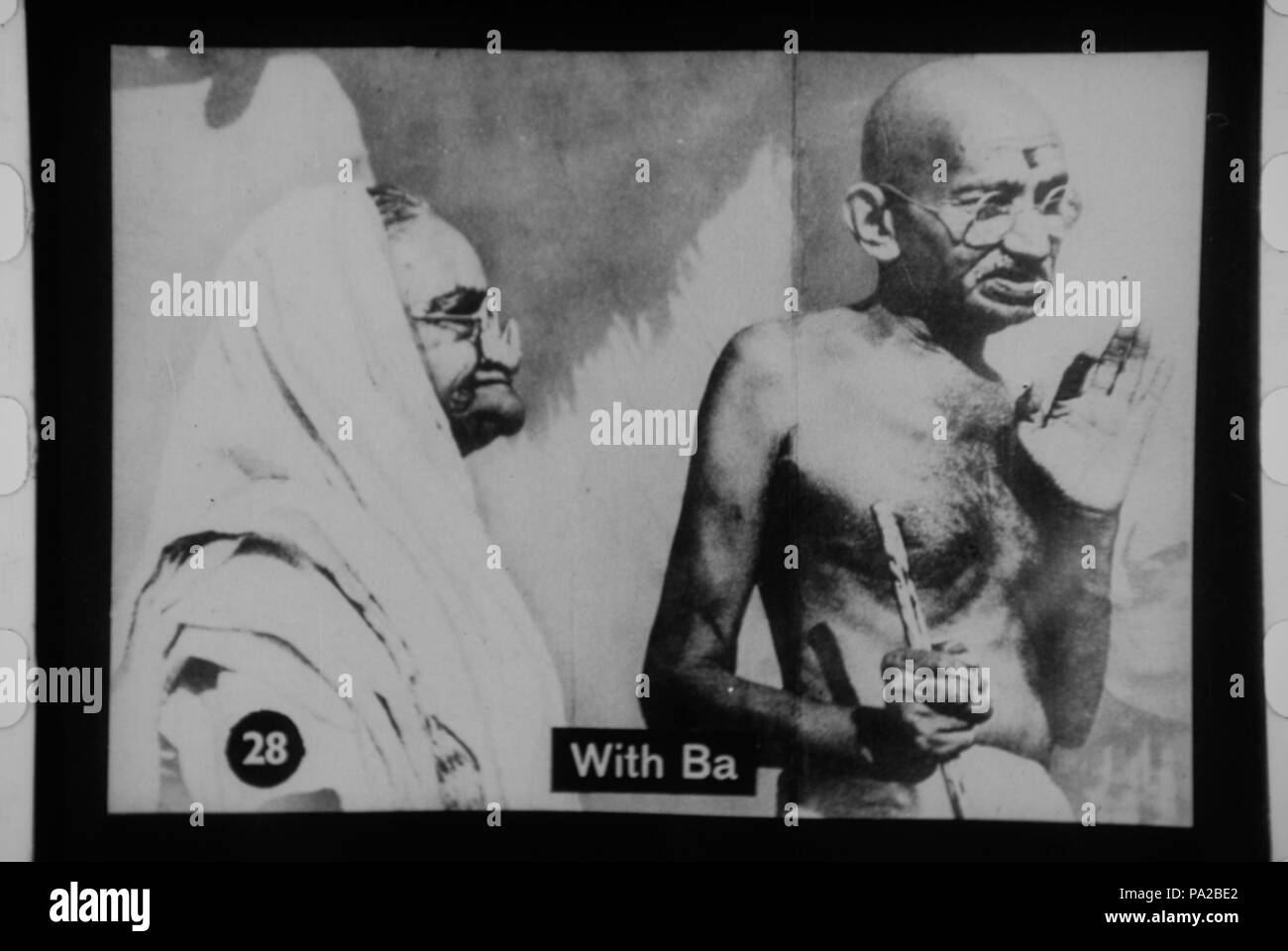120 Gandhi and Kasturba 1942 Stock Photo