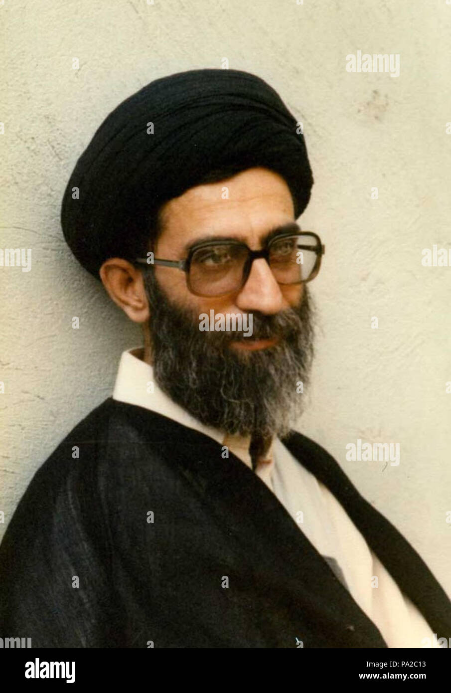 16 Ali Khamenei -1981 Stock Photo