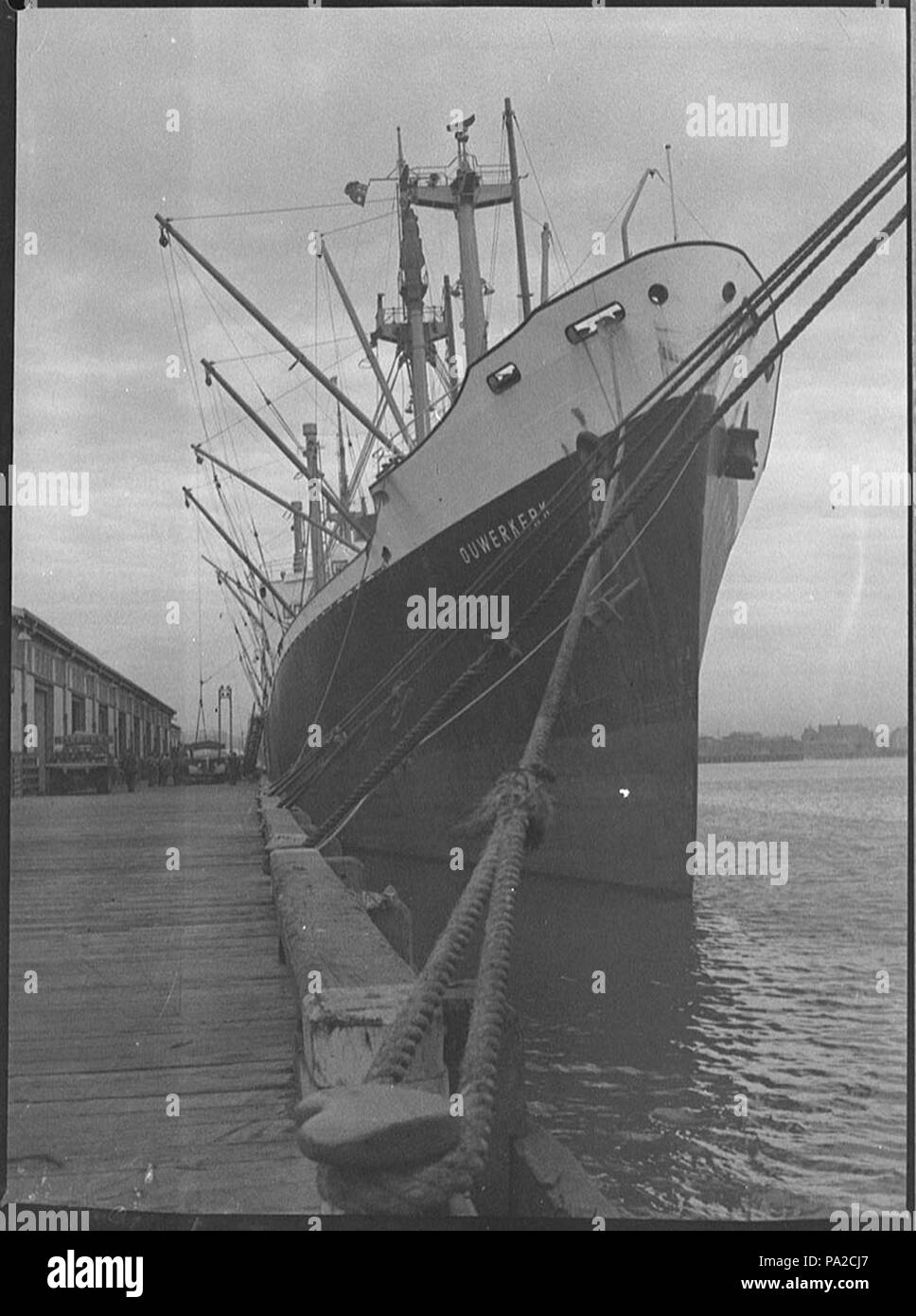 258 SLNSW 32917 Ship Ouwerkerk Stock Photo