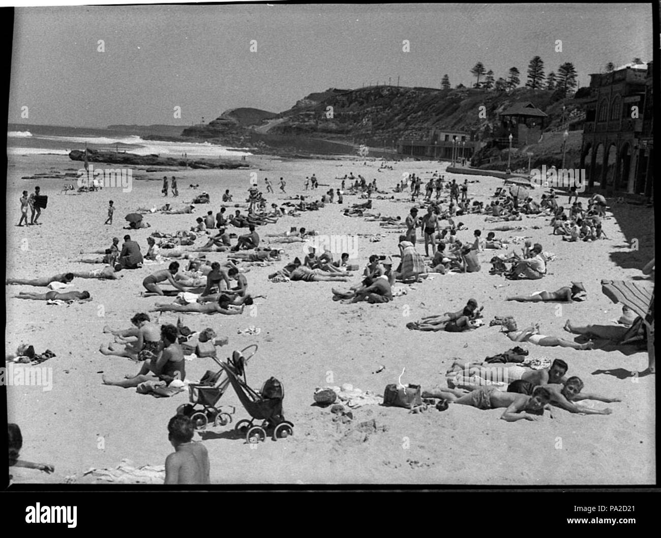 Public beach beaches Black and White Stock Photos & Images - Alamy
