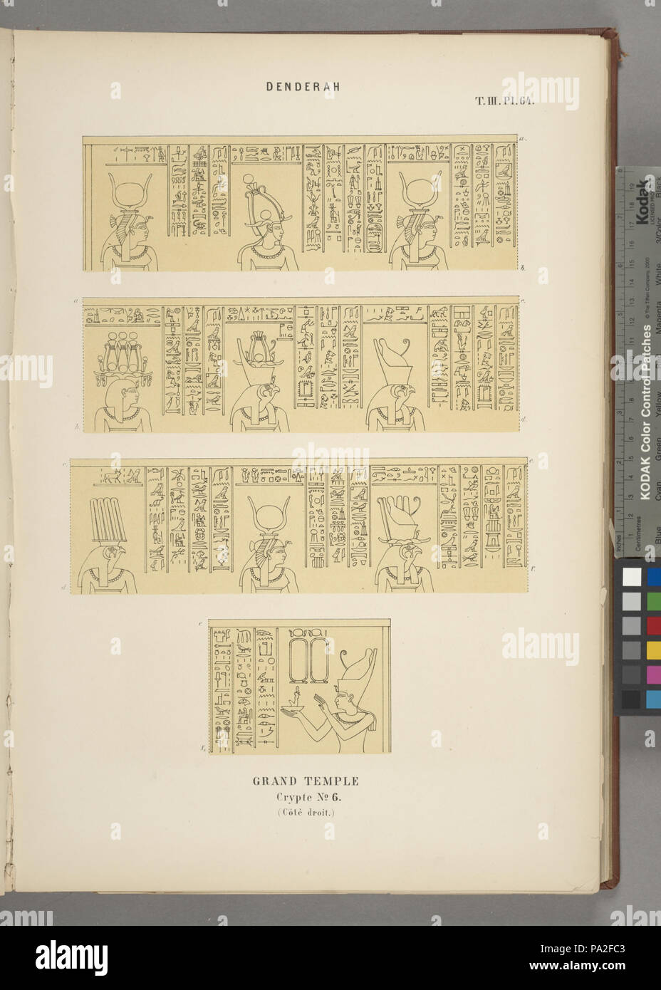 Style: '1020585' 383 Denderah. Grand temple. Crypte no. 6. (Côté droit.) (NYPL b16461786-1548081) Stock Photo