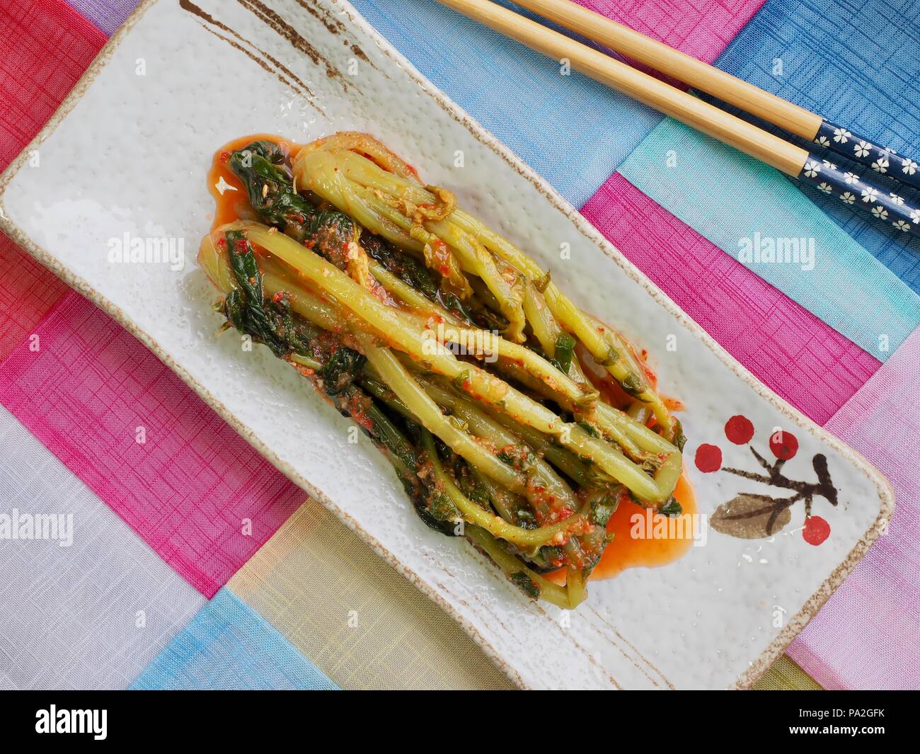 Korean food young radish kimchi Stock Photo Alamy