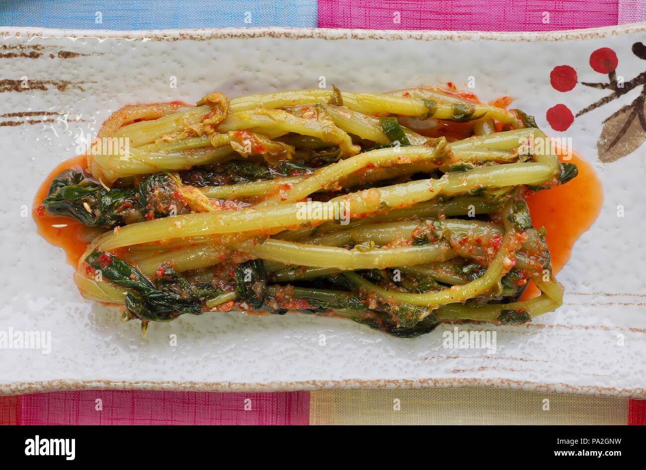 Korean food young radish kimchi Stock Photo Alamy
