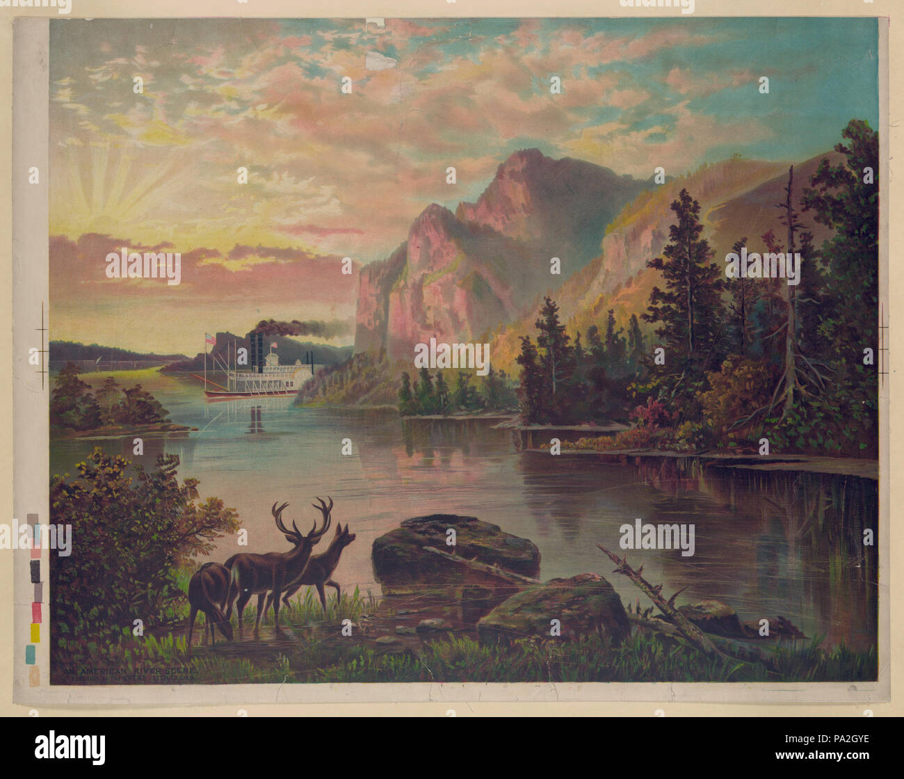 American frontier river life hi-res stock photography and images - Alamy
