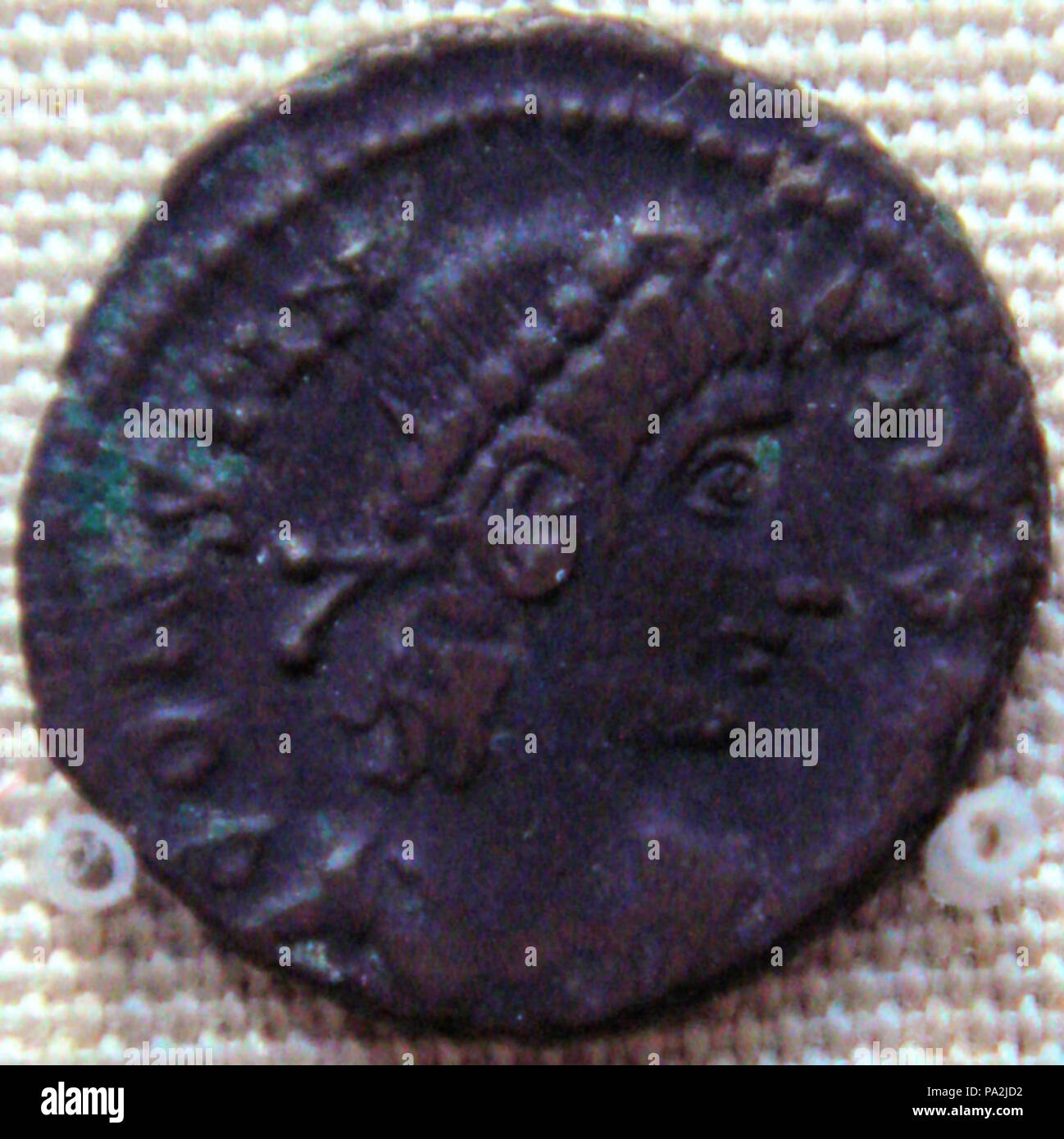 250 Bronze coin of Contantius II 337 361 found in Karghalik Stock Photo