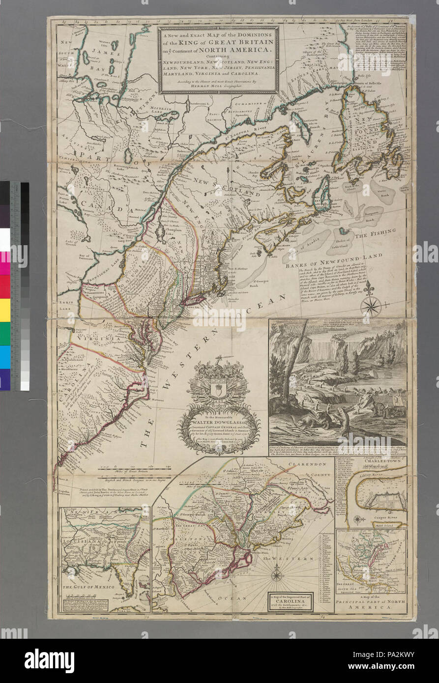 A new and exact map of the dominions of the King of Great Britain on ye