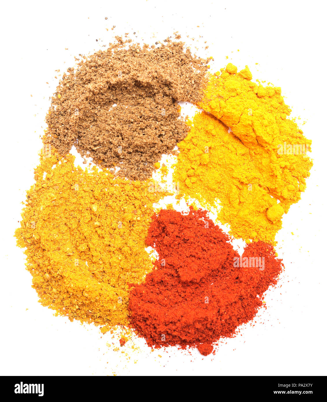 Mixed spices isolated on white background Stock Photo Alamy