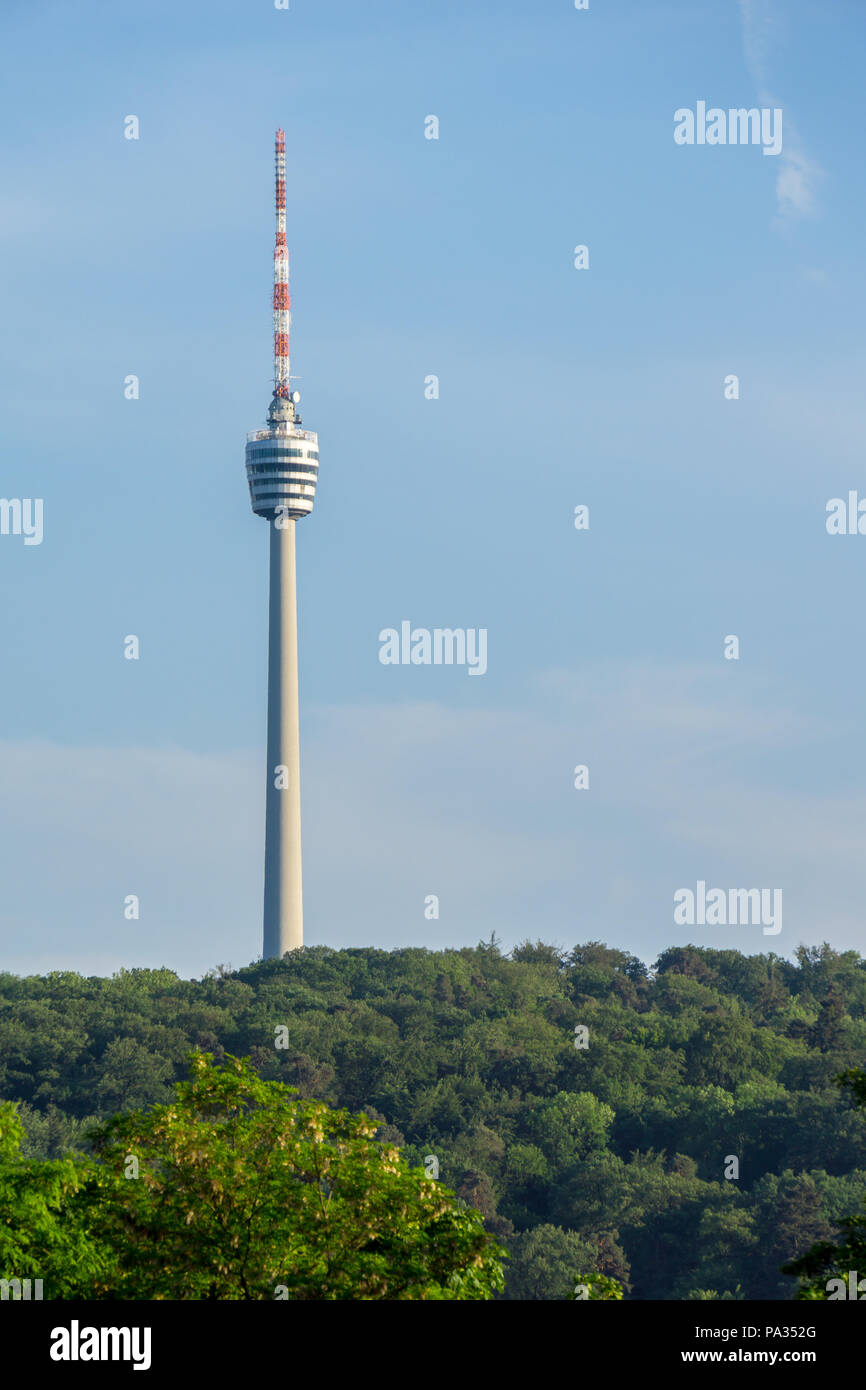 Germany, Television tower of Stuttgart in green forest Stock Photo - Alamy