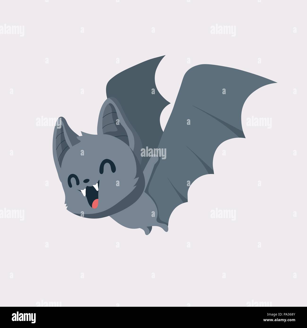 Cute bat cartoon on pastel background Stock Vector Image & Art - Alamy