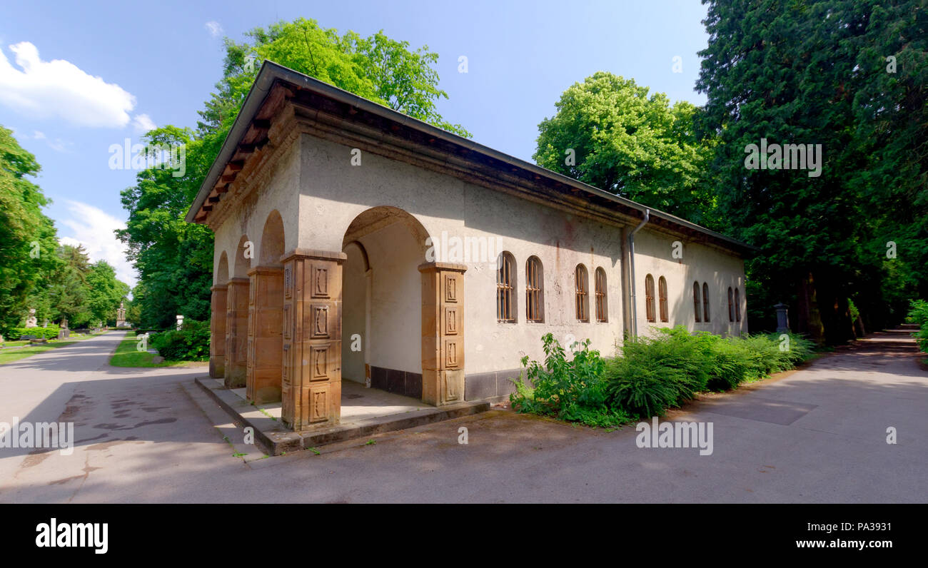 Old Funeral Home at Melatenfriedhof Cologne Stock Photo