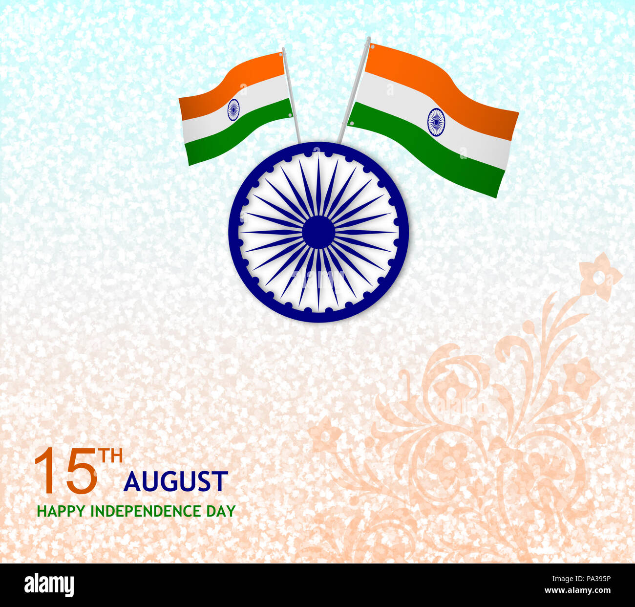 Happy independence day india postcard Stock Photo