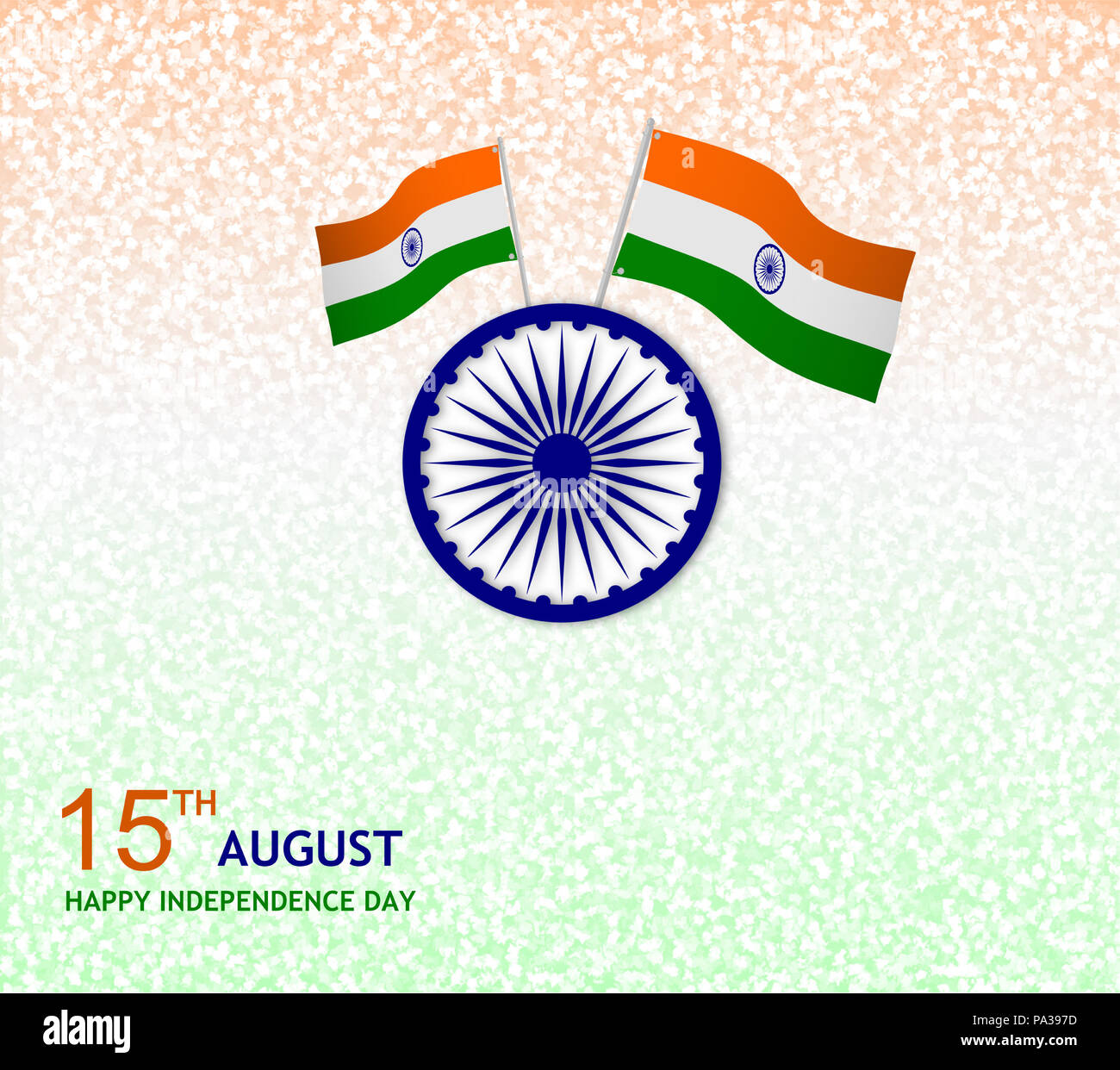 Happy independence day india postcard Stock Photo