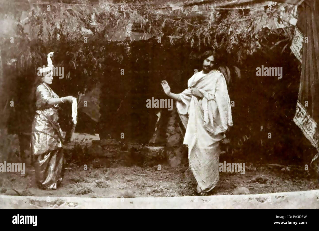321 Valmiki Pratibha Indira Devi &amp; Rabindranath Tagore Stock Photo