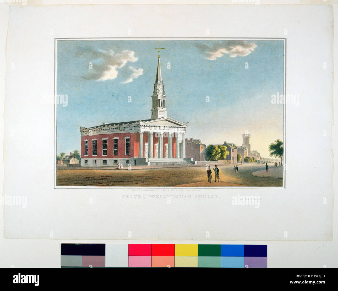 5 &quot;Second Presbyterian Church&quot; Published and Lithographed By J. C. Wild At The Missouri Republican Offic (sic) Stock Photo