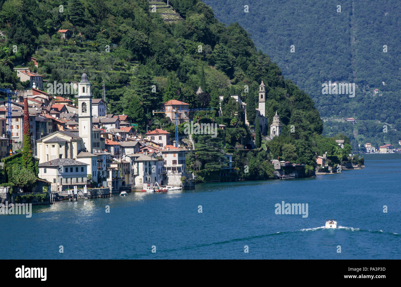 summer views of Como Lake, Lombardy. Italy Stock Photo