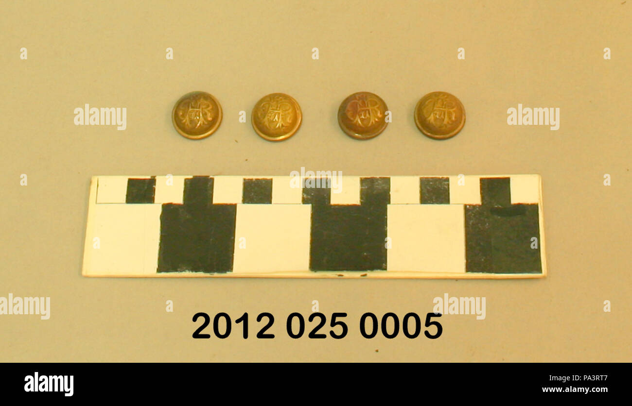 723 Grand Army of the Republic Brass Button Covers of David Perkins Grier Stock Photo