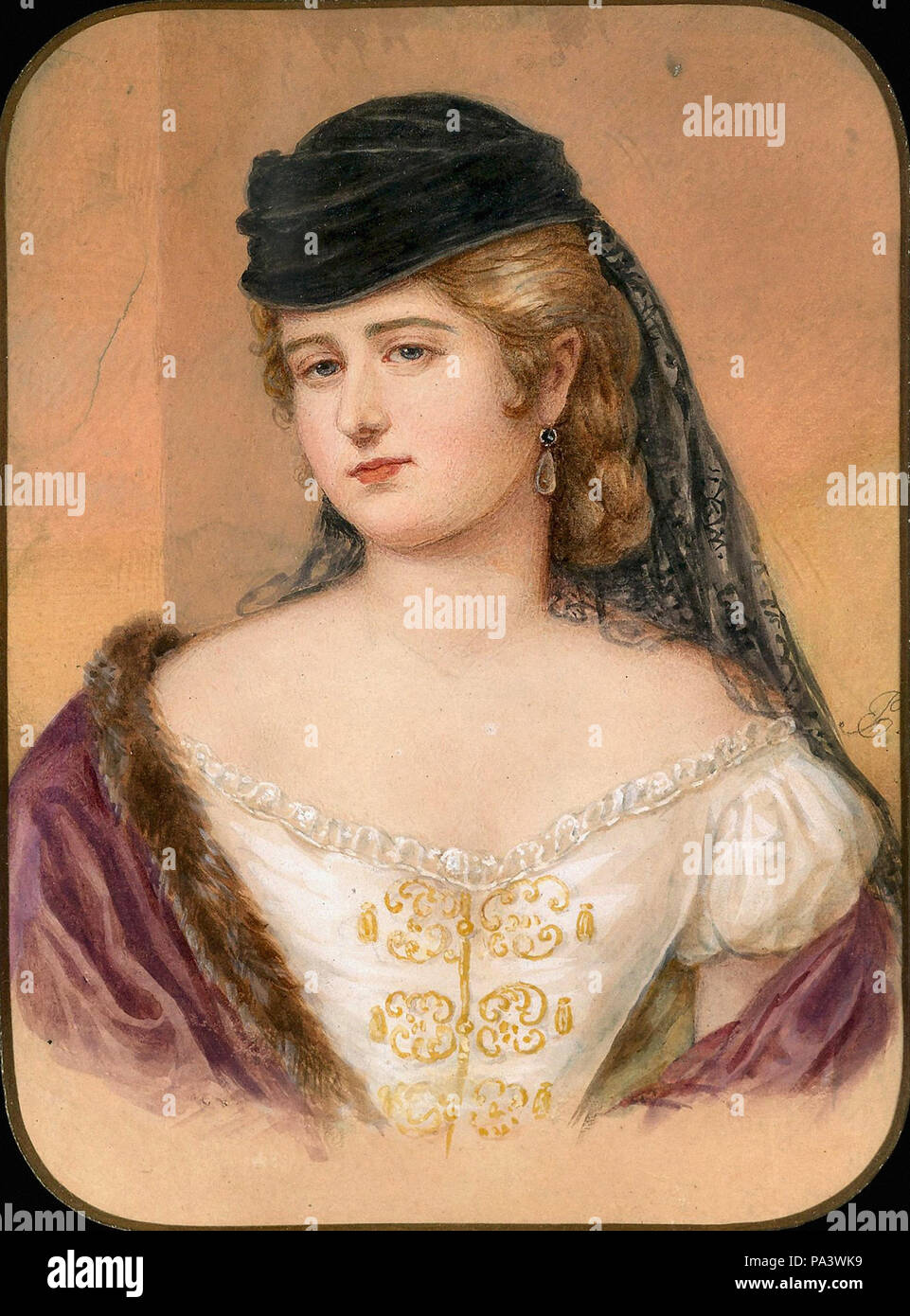 Lady in a black hat hi-res stock photography and images - Alamy
