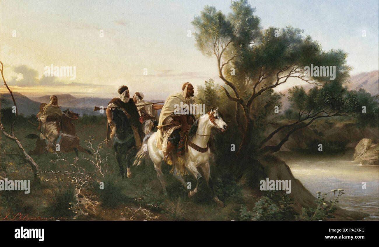 Philippoteaux Henri FéLIX - the Arab Scouts Stock Photo - Alamy