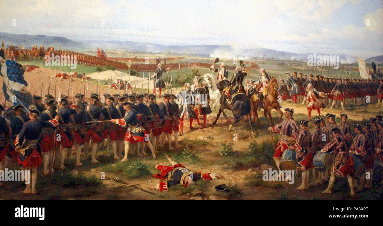 Philippoteaux  Henri FéLIX - the Battle of Fontenoy Stock Photo