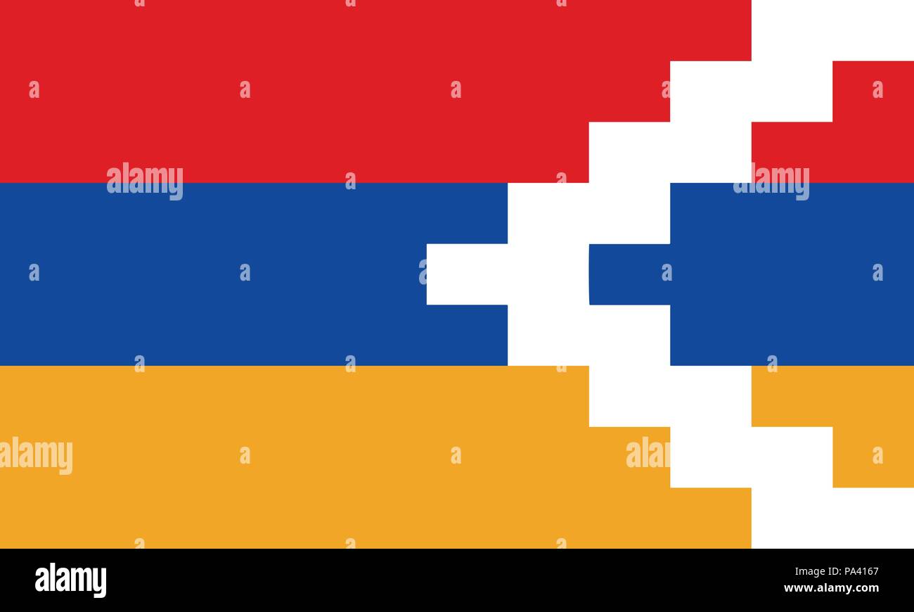 Detailed Illustration National Flag Artsakh Stock Vector