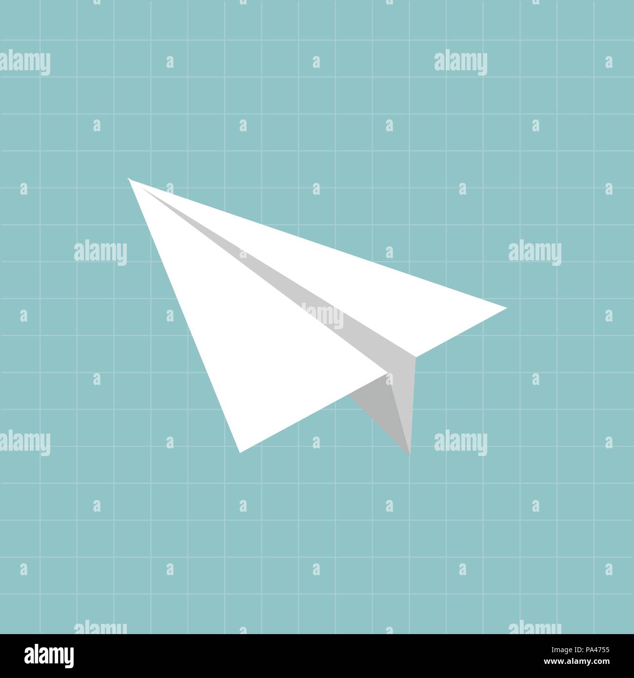 Paper Airplane Vector Icon On Copy Book Back To School