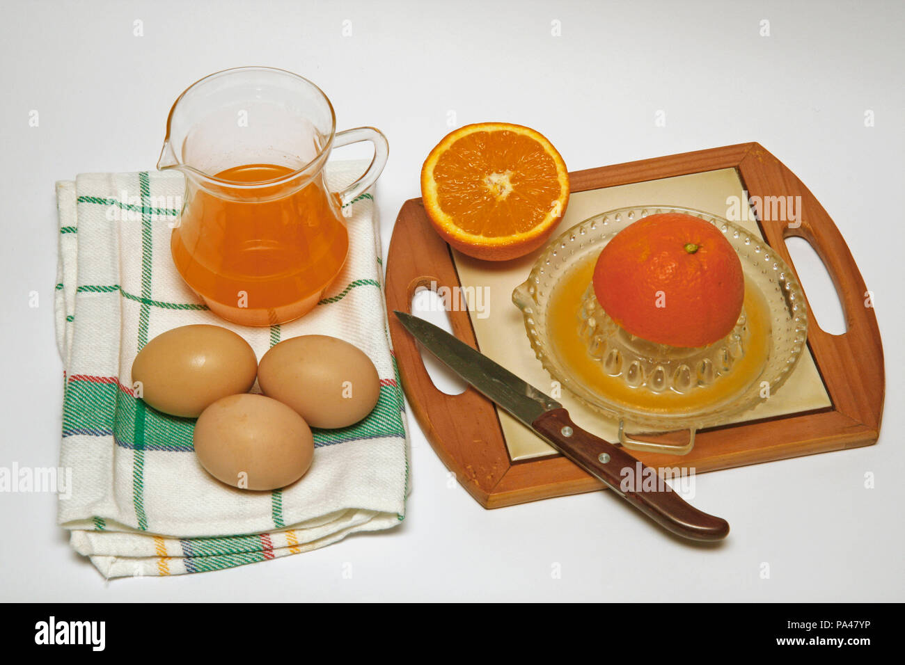 Orange creme caramel. Prepared dish; BHH7MG Stock Photo