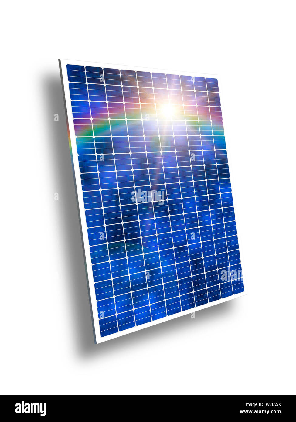 A photography of a solar panels texture Stock Photo