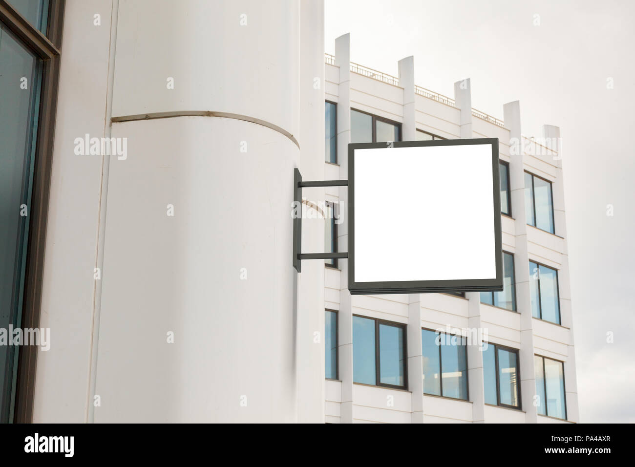 Blank shop sign. Square signage mockup. 3d illustration Stock Photo Alamy