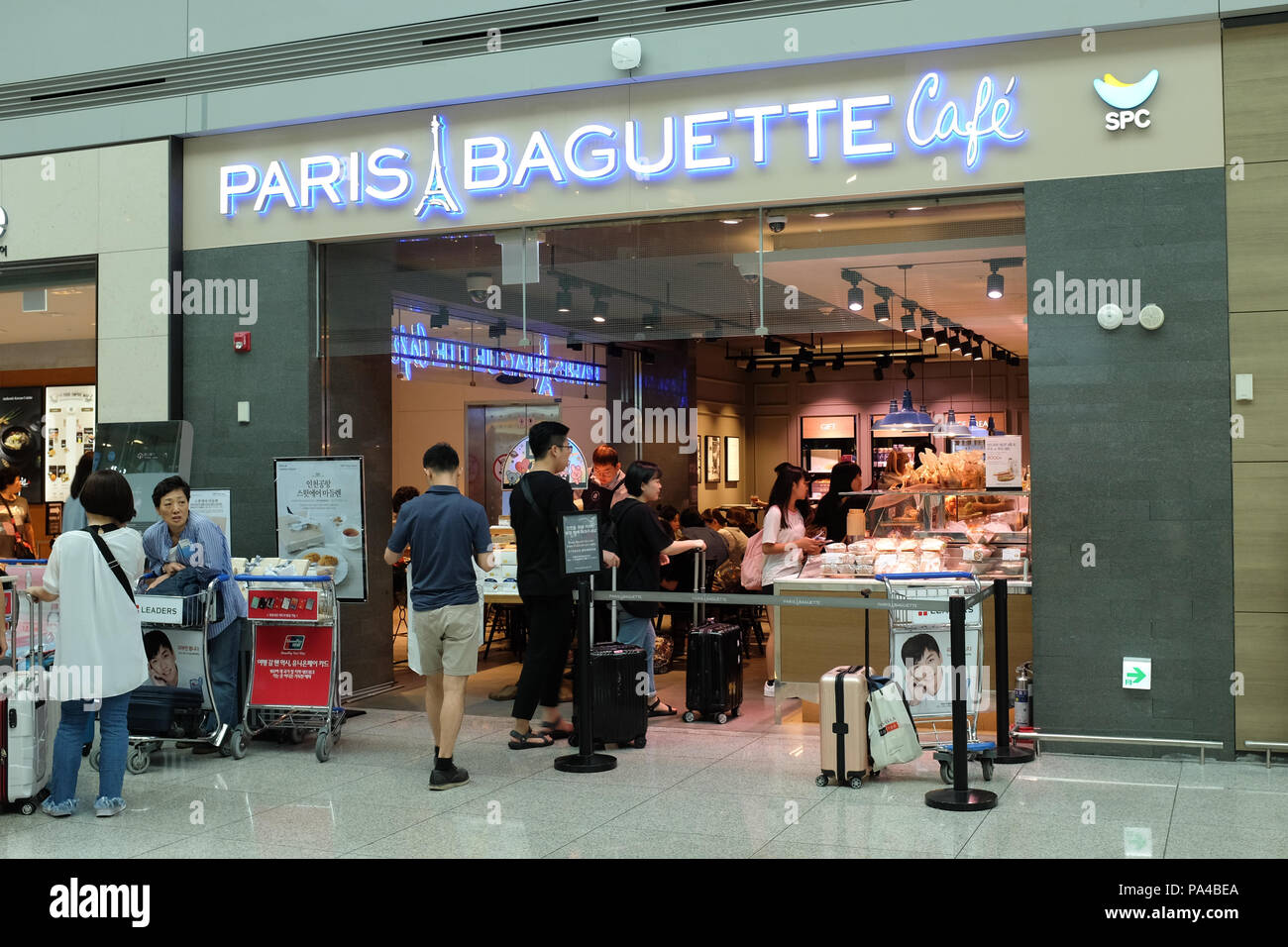 A Paris Baguette Cafe at Incheon International Airport in Seoul, South Korea. Stock Photo