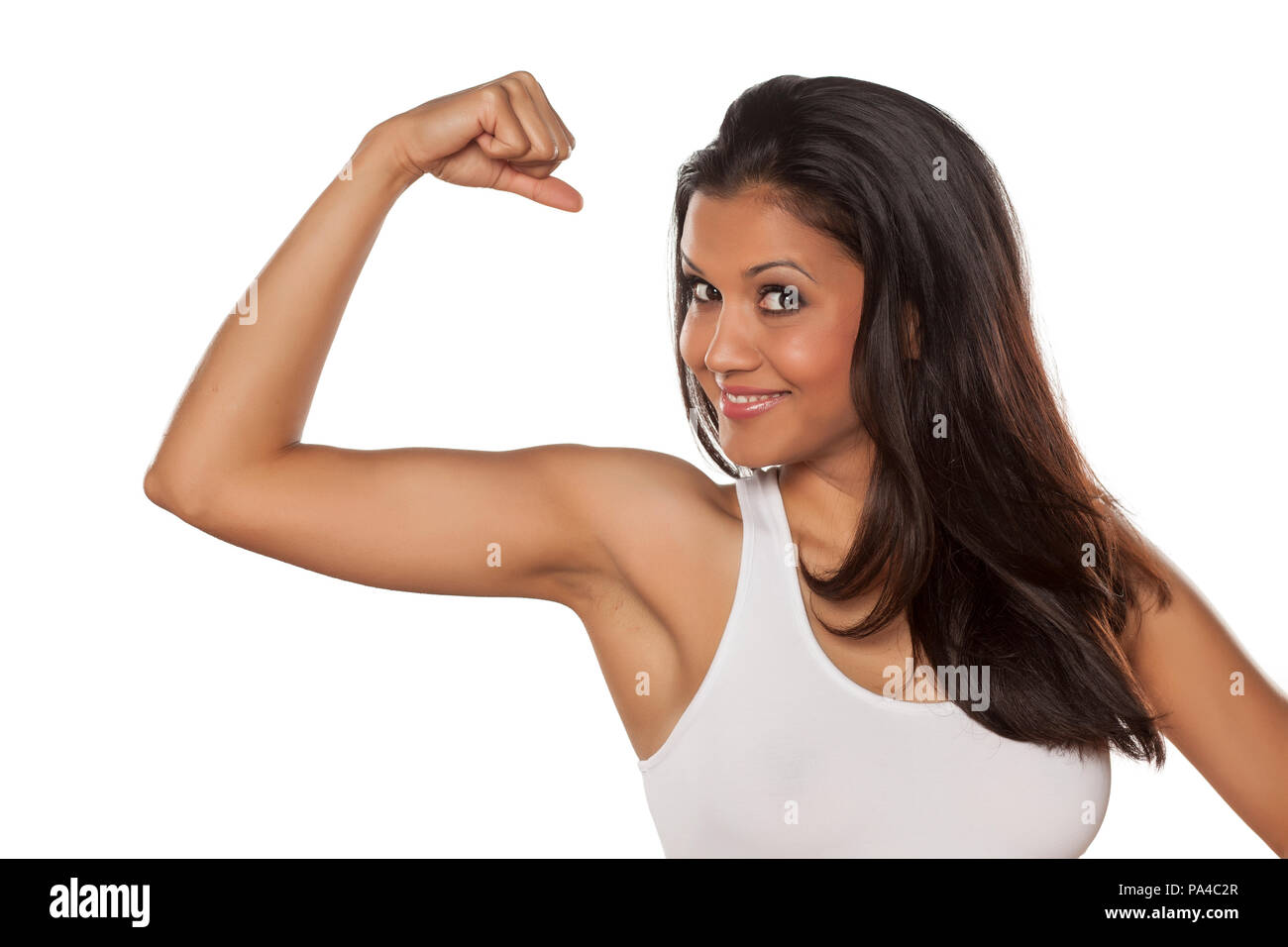 Woman flexing arm hi-res stock photography and images - Page 2 - Alamy