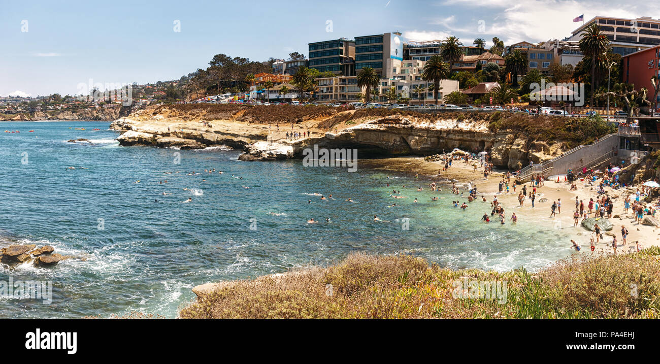 La Jolla Cove in San Diego, California. Stock Photo