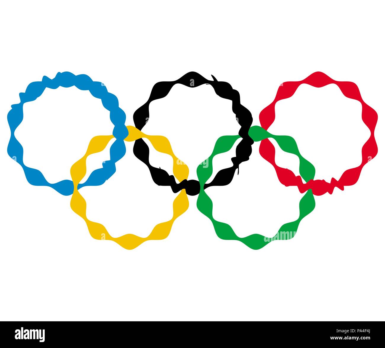 Colored rings on a white background Stock Vector