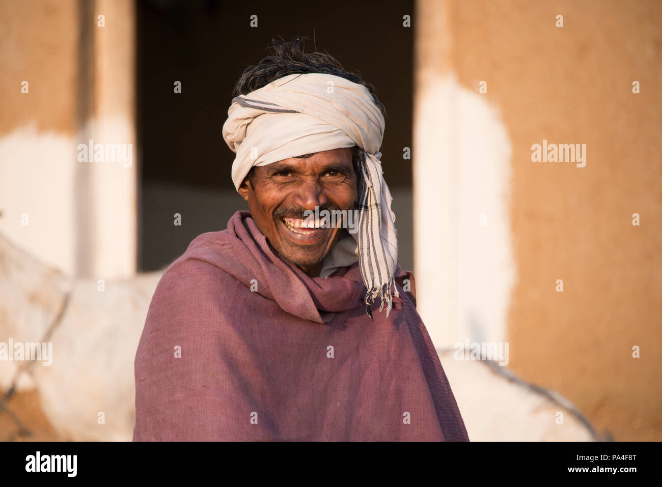 Indian farmer white turban in hi-res stock photography and images - Alamy