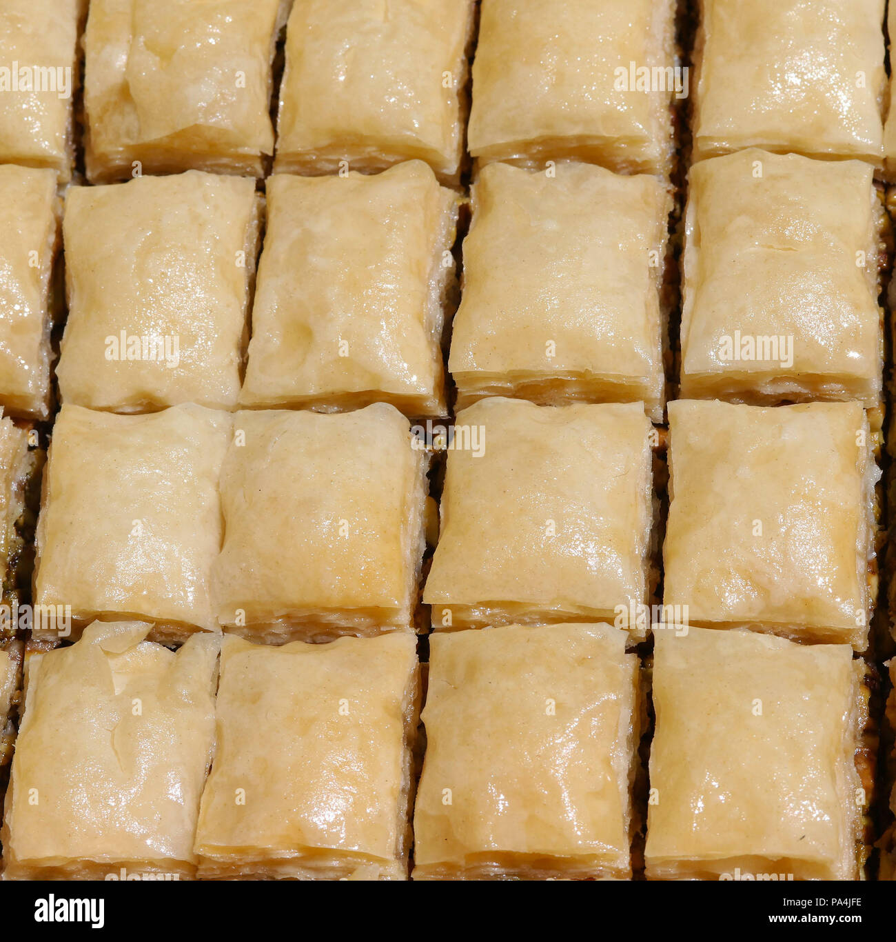Baklava in a pan Stock Photo
